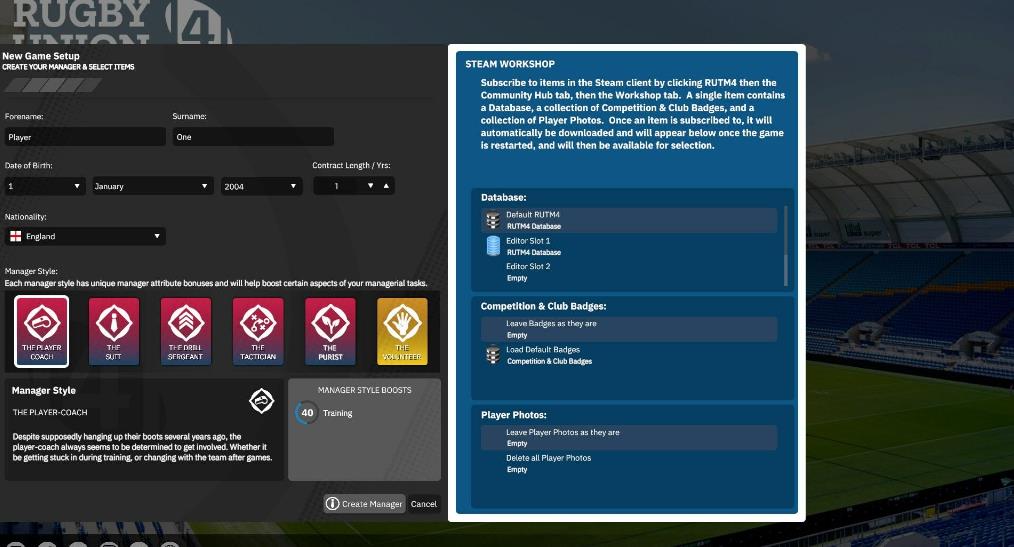 橄榄球联盟经理4（Rugby Union Team Manager 4）