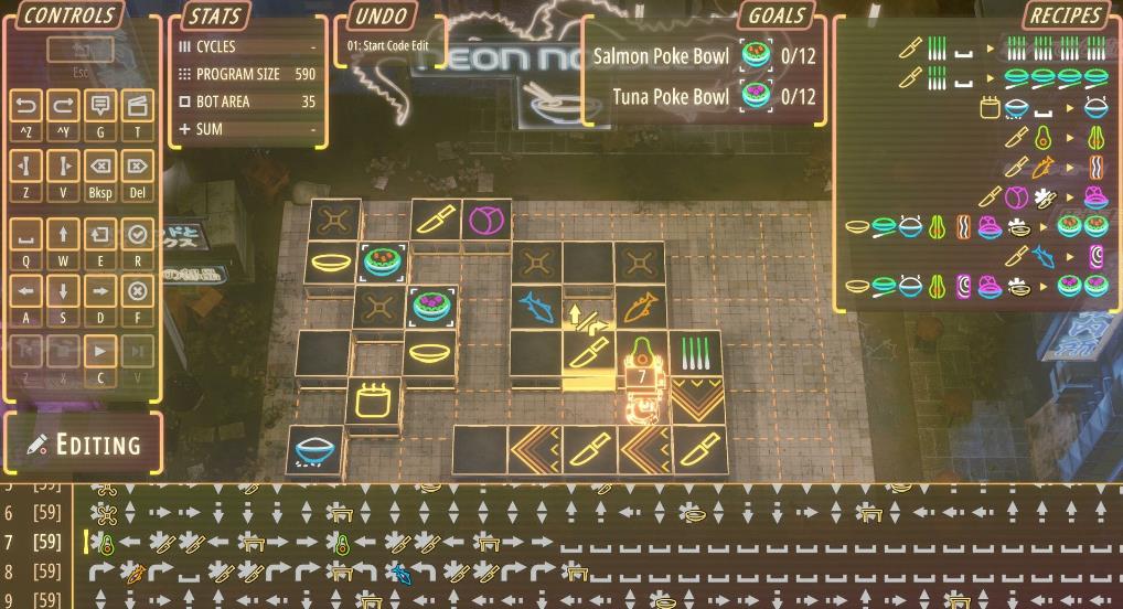 霓虹面：赛博朋克厨房自动化（Neon Noodles Cyberpunk Kitchen Auto）