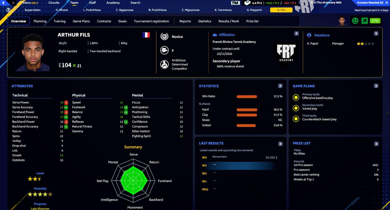 网球经理2023（Tennis Manager 2023）