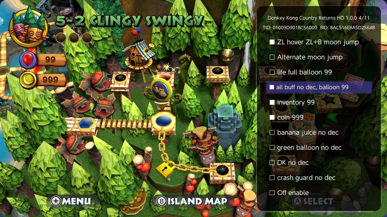 switch咚奇刚 归来 HD Donkey Kong Country Returns HD 金手指