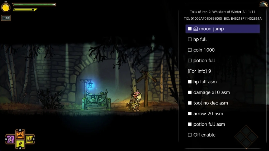 switch铁尾传奇2 冬之须 Tails of Iron 2 Whiskers 金手指+2.2