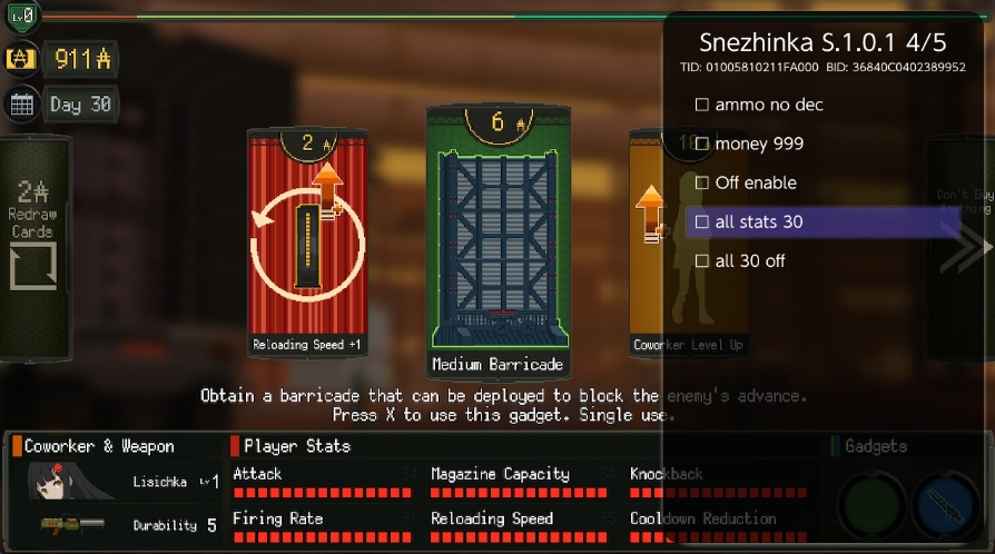 switch救国少女之斯娜静歌 Snezhinka 金手指+1.0.1