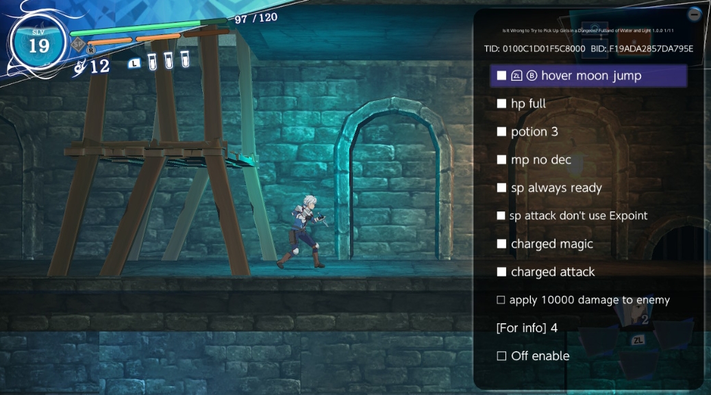 switch 在地下城寻求邂逅是否搞错了什么水与光的富兰德 1.0.0 金手指