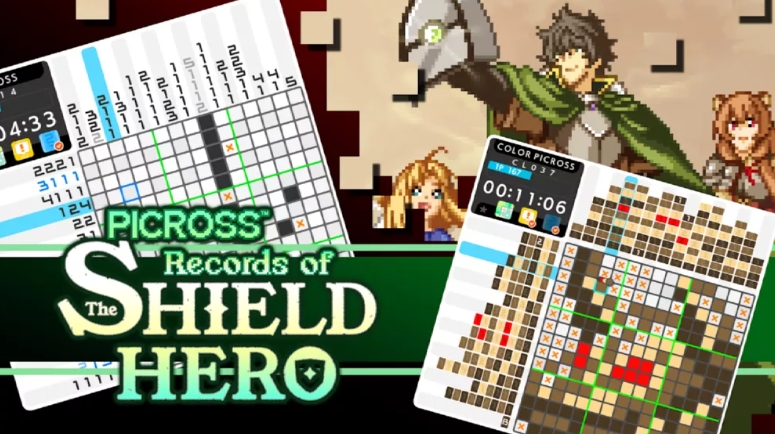 switch游戏《绘图方块 盾之勇者的轨迹 PICROSS Records》美版中文+1.0.2补丁
