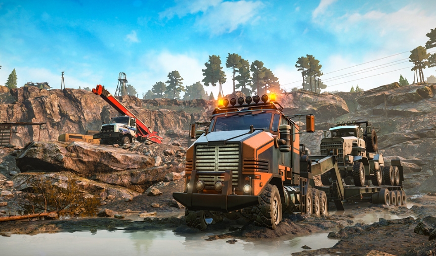 switch游戏《雪地奔驰 SnowRunner》美版中文+1.0.39补丁+42DLC