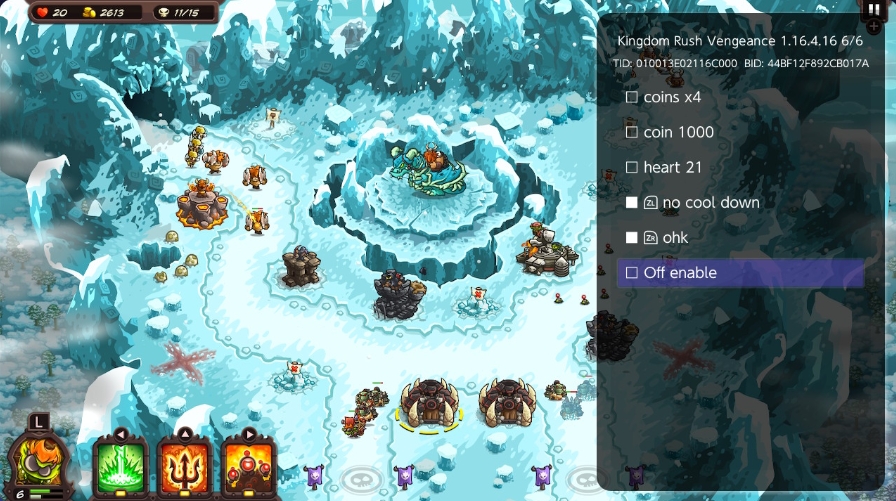 switch王国保卫战 复仇 Kingdom Rush Vengeance 1.16.4.16 金手指