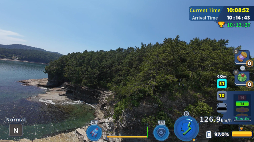 韩国无人机飞行游览 床足岩 Korean Drone Flying Tour_1