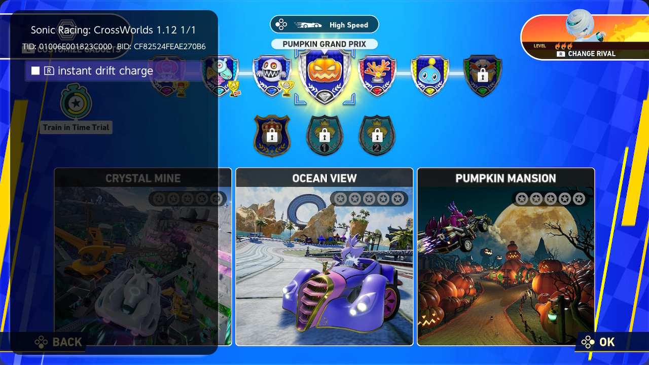 《索尼克赛车交叉世界》金手指1.12