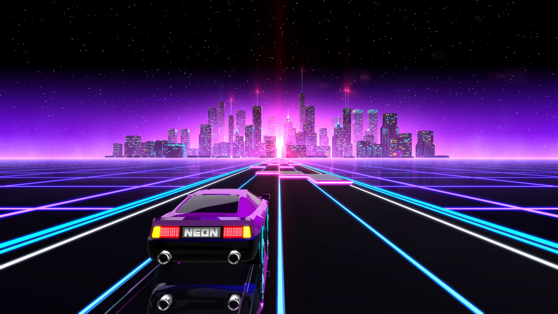 《霓虹飞车/Neon Drive》PC中文版下载-含Build.19615950